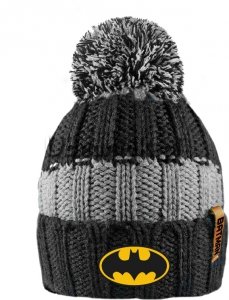 Czapka Batman z pomponem akryl logo