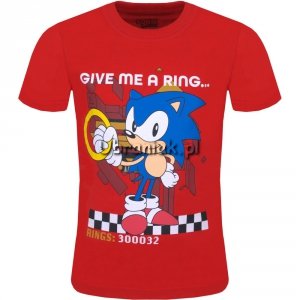 T-shirt Sonic czerwony