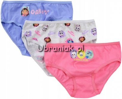 Majtki dziewczęce 3-pak Koci Domek Gabi Gabby’s Dollhouse bawełna 