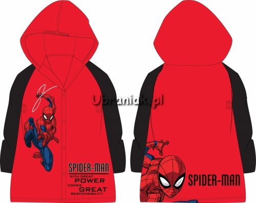 Płaszcz przeciwdeszczowy Spiderman czerwono-czarny