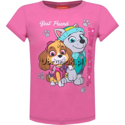 T-shirt Psi Patrol Skye i Everest różowy