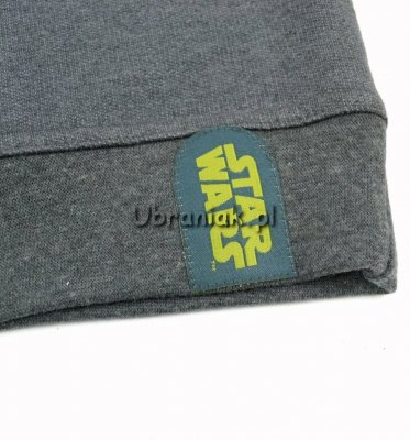 Bluza Star Wars z kapturem melanż  napis star wars na sciągaczu