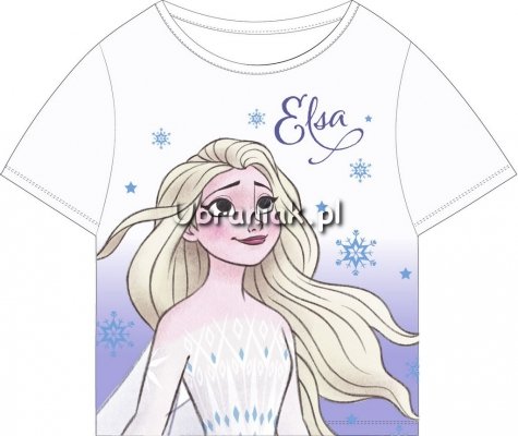 T-shirt Kraina Lodu Elsa biały