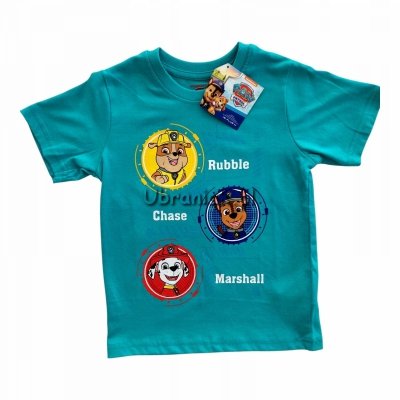 T-shirt Psi Patrol twarze zielony