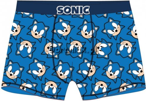 Bokserki Sonic niebieskie wzorzyste