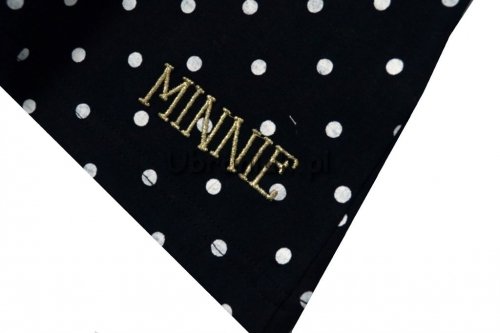 Sukienka bawełniana Myszka Minnie czarna w grochy