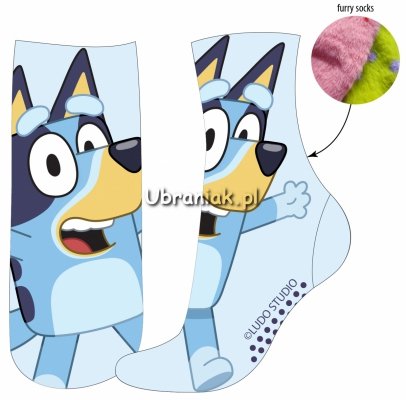 Skarpetki Bluey niebieskie grube, ciepłe 