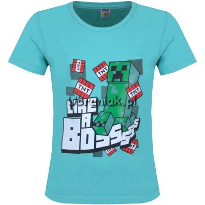 T-shirt Minecraft Boss jasno zielony