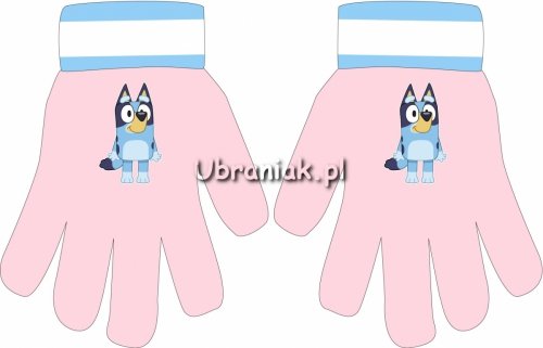 Rękawiczki Bluey dla dziewczynki różowe