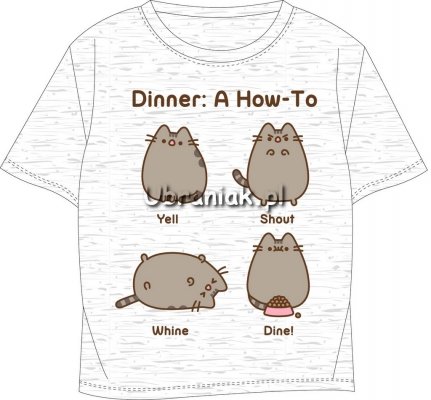 T-shirt Pusheen szary melanż