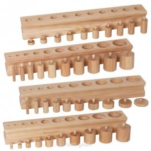 Cylindry Montessori duże zestaw 4 szt.