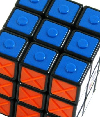 Kostka Rubika fakturowa symbole dotykowe dla niewidomych i słabowidzących