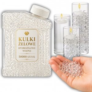 50000x KULKI ŻELOWE HYDROŻELOWE WODNE DO KWIATÓW DONICZEK WAZONÓW PISTOLETU ( tds0922)