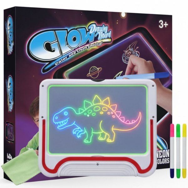 MAGICZNA TABLICA DO RYSOWANIA DLA DZIECI FLUORESCENCYJNA DINOZAURY ZABAWKA ( tds0877)