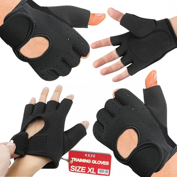 RĘKAWICZKI DO ĆWICZEŃ SIŁOWYCH SIŁOWNIA TRENING FITNESS CROSSFIT ROZMIAR XL ( tds0867f)