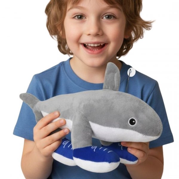 PRZYTULANKA PLUSZAK MASKOTKA REKIN BRAINROT W BUTACH TRALALERO TRALALA ( tds0819)