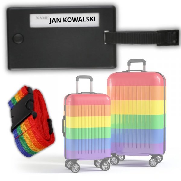 tds0633_Zawieszka do Bagażu + Pasek bagażowy RAINBOW