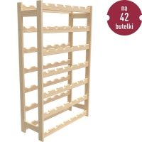 Regał drewniany na wino - 42 butelki 