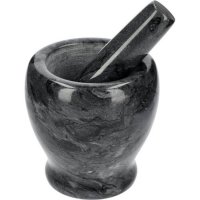 Marmurowy moździerz kuchenny, czarny, fi 10,5 cm 
