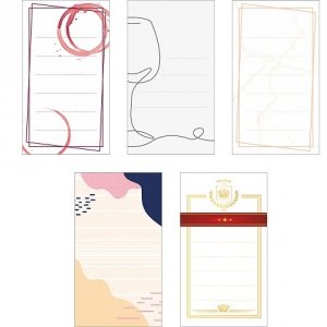 Etykiety samoprzylepne do butelek na wino MIX 65/115 mm