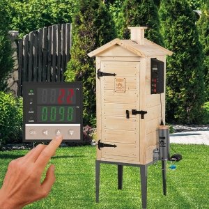 Wędzarnia ogrodowa drewniana elektryczna dragON Wood 100E 200 L - Browin - Termoobieg