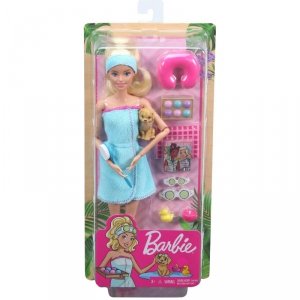 Lalka Barbie relaks w SPA piesek akcesoria