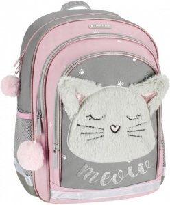 Plecak szkolny Kot pluszowy Kitty Plush Kotek pluszowe uszy