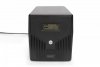 Digitus Zasilacz awaryjny UPS Line-Ineractive LCD, 2000VA/1200W, 2x12V/9Ah, AVR, 4xSCHUKO, USB, RS232, RJ45