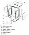 Extralink Szafa rack 15U 600x600mm czarna wisząca