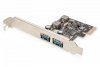 Digitus Kontroler USB 3.0 PCIe, 2x USB 3.0, Low Profile, Chipset UPD720202