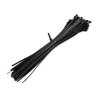 Qoltec Opaski zaciskowe wielorazowe/trytytki | 7.2*350mm | Nylon UV |   Czarne