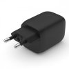 Belkin Ładowarka podwójna ścienna 65W USB-C GAN z PPS czarna