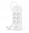 Belkin Listwa przeciwprzepięciowa SurgePlus 6x Schuko 1xUSB-A 1xUSB-C 650J 2m