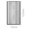 Qoltec Obudowa | kieszeń do dysków HDD SSD 2.5 SATA3 | USB 3.0 | Srebrna