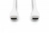 Digitus Kabel zasilający silikonowy USB-C - USB-C, USB 2.0 60W, 1m Biały