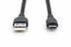 Digitus Kabel zasilający silikonowy USB-A - USB-C, USB 2.0 60W, 2m Czarny