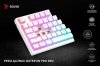 Savio Klawiatura mechaniczna bezprzewodowa PHENIX WHITE Gateron Red Pro, Pudding