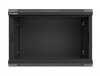 Lanberg Szafa instalacyjna rack wisząca 19 6U 540x350 czarna drzwi  przeszklone ( flat pack)