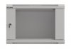 Lanberg Szafa instalacyjna rack wisząca 19 6U 540x350 szara drzwi przeszklone ( flat pack)