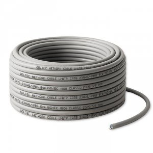 Qoltec Kabel patchcord sieciowy skrętka UTP | Miedziany Cu | CAT6 | Highspeed 1Gb/s | LAN | 50m | Szary