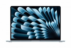 Apple MacBook Air 15.3 cala: M5 10/10, 16GB, 1TB SSD, bez zasilacza - Błękitny