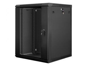 Lanberg Szafa instalacyjna wisząca 19'' 15U 600X600mm czarna (drzwi      szklane)