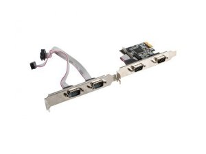 Lanberg Karta PCI Express - COM 9Pin x4 + Śledzie Low Profile