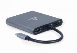 Gembird Adapter USB-C Hub HDMI USB-C PD VGA USB 3.0 Audio Card