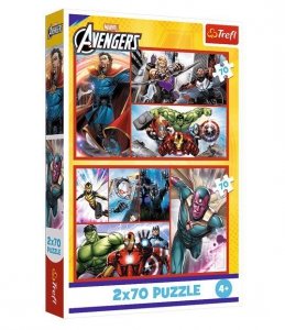 Trefl Puzzle  2x70 elementów Avengers Zostań bohaterem