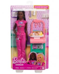 Mattel Lalka Barbie Lekarz Pediatra ciemne włosy