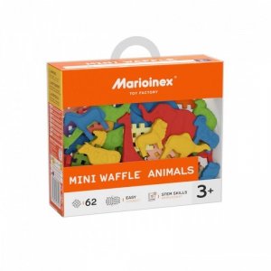 Marioinex Klocki Waffle Mini - Zwierzęta 62 elementy