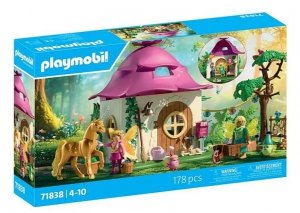 Playmobil Zestaw z figurkami Princess Magic 71838 Przytulny dom wróżek i złoty jednorożec
