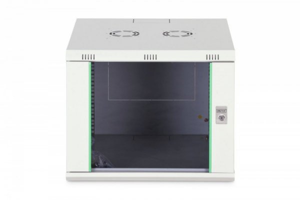 Digitus Szafa sieciowa wisząca Dynamic 19" 9U rack 474x600x600mm, drzwi szyba, szara, niezłożona, 60kg