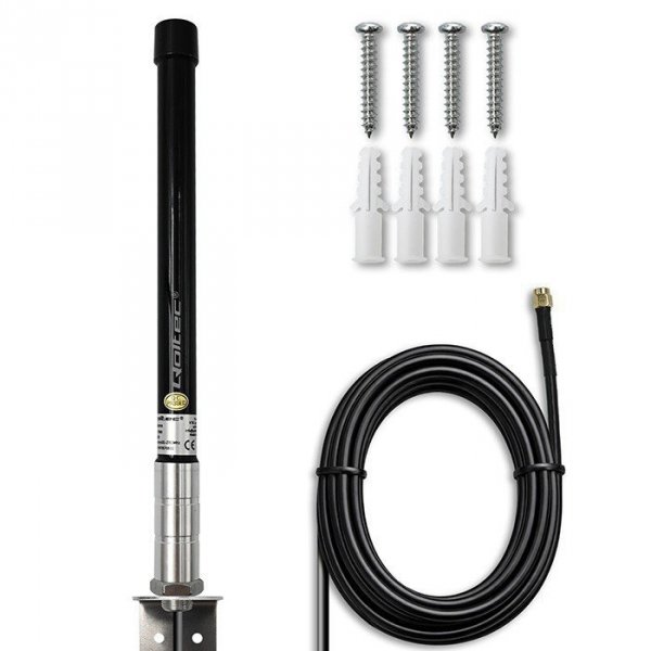 Qoltec Antena 4G LTE | 15dBi | dookólna | zewnętrzna | SMA | włókno szklane
